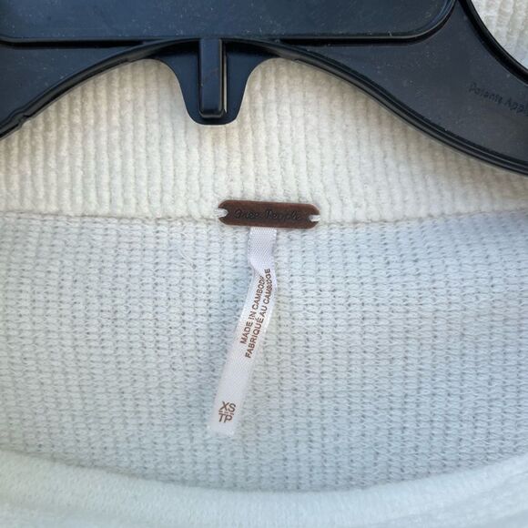 Free People Ottoman Slouchy Tunic Ecru Cream size XS NEW - Picture 3 of 8